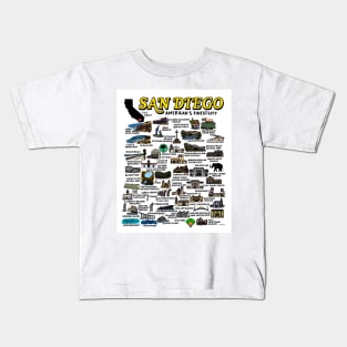 San Diego Map Kids T-Shirt